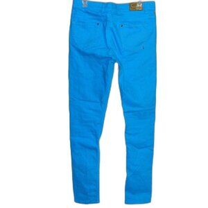 Skateboarding Titus Skinny Fit Up Turquoise Blue Jeans Size 34x33